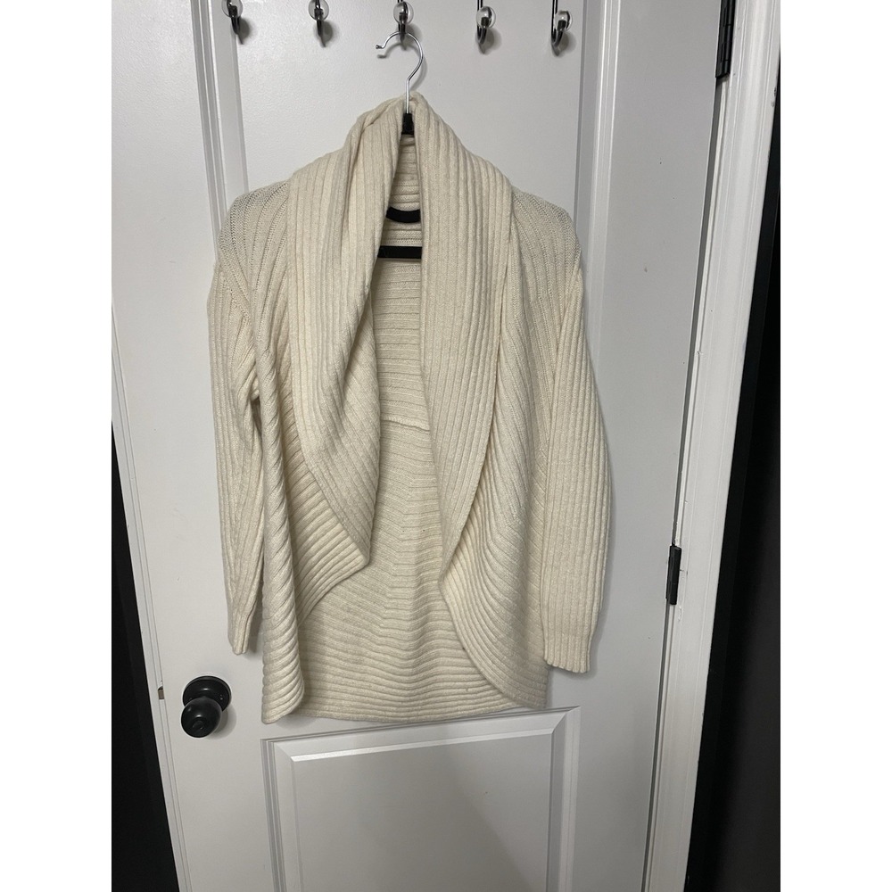 Alpaca Connection Women's Cozy Long Sleeve Cardigan Ivory Size Small